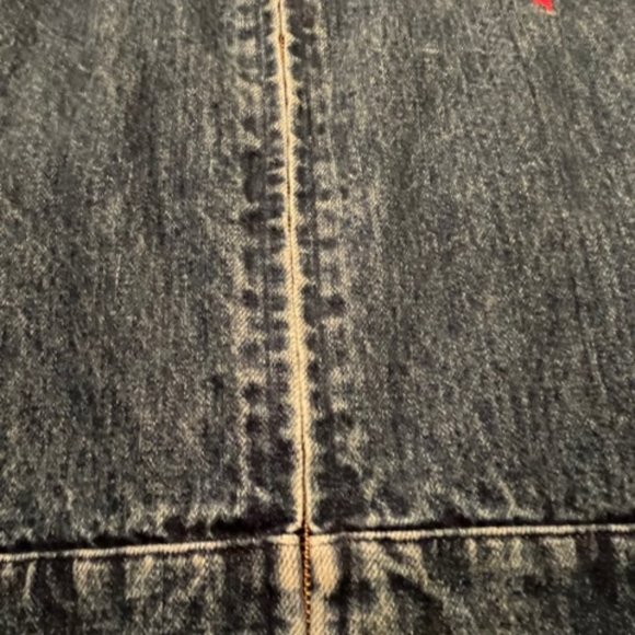 Vintage 80s Ralph Lauren Polo Denim Jacket Red Lining USA Mens Large L Bomber - Picture 14 of 16